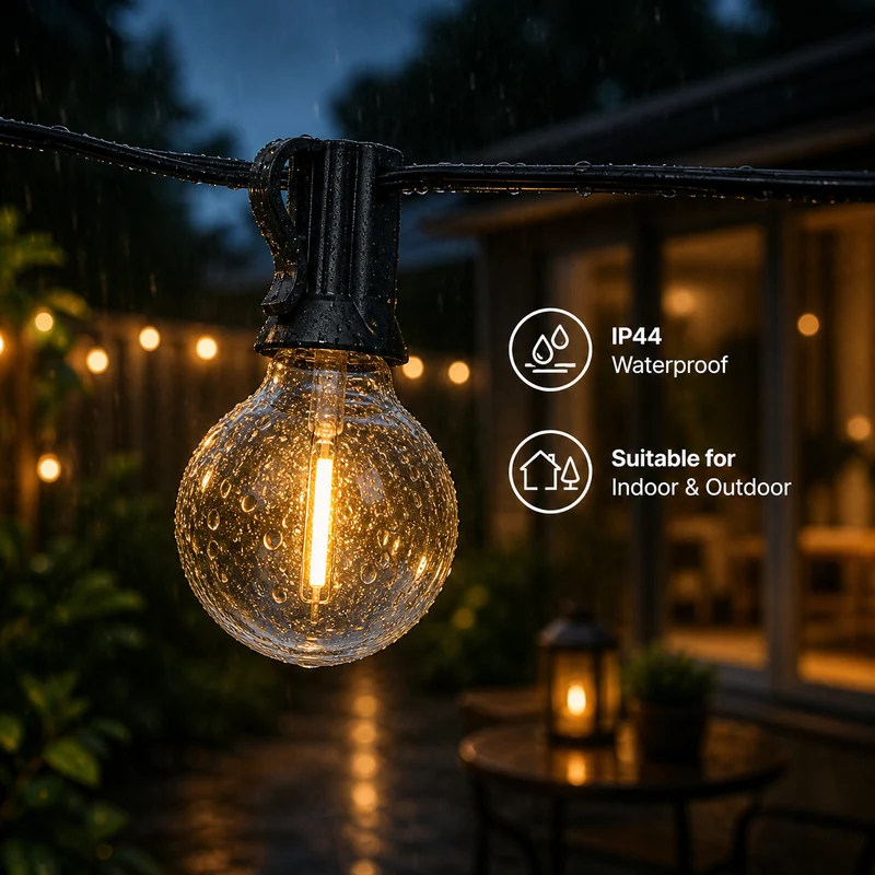 15M Lichterkette mit Fernbedienung | Inkl. 25x LED-Lampen | DIMMBAR | 1W | 2700K | 24V | Plug & Play | Verbindbar
