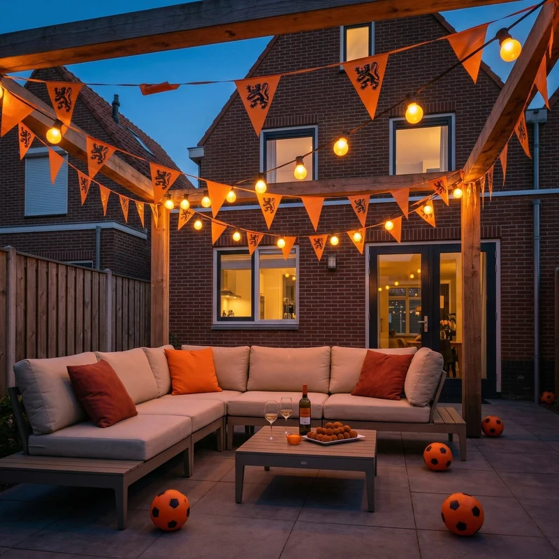 Orange Lichterkette | 20 Meter | inkl. orangefarbene Lampen
