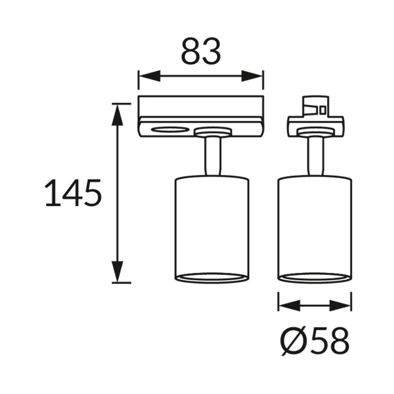 LED-Schienenstrahler (1-phasig) | Weiß | GU10-Fassung | Balaton