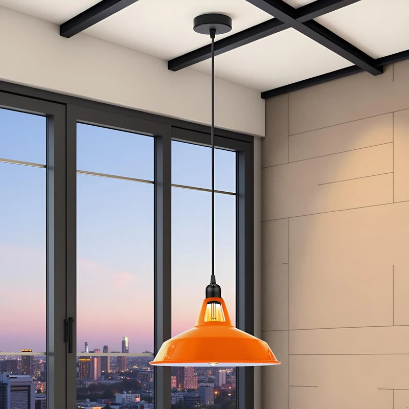 Farbige Vintage Pendelleuchte | Industriedesign E27 ~3953