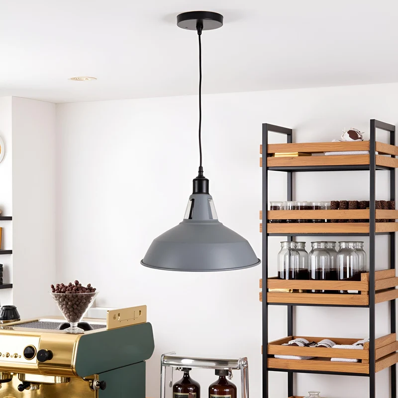 Farbige Vintage Pendelleuchte | Industriedesign E27 ~3953