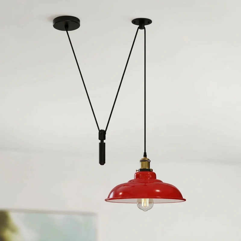 Zugpendelleuchte Höhenverstellbar – Vintage Hängelampe Esstisch | Ø32cm | E27 ~4127