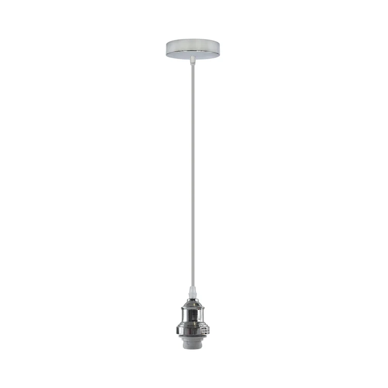Modernes Pendelleuchten-Set in Chrom – E27 Lampenfassung~4109