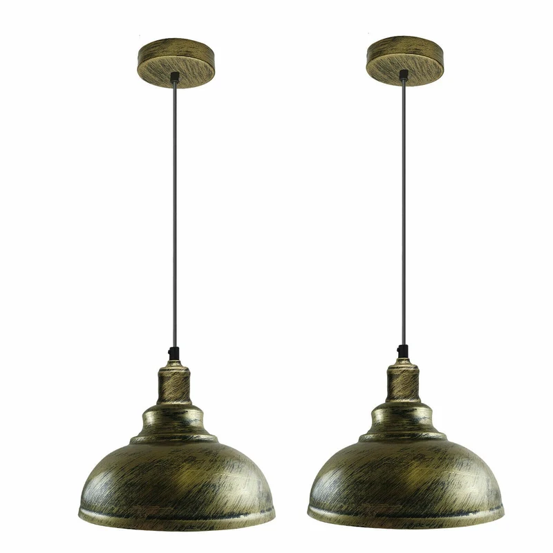 2er Set Werkstattpendel Vintage – Industrie Hängelampe Küche | Ø29cm | E27 ~3671