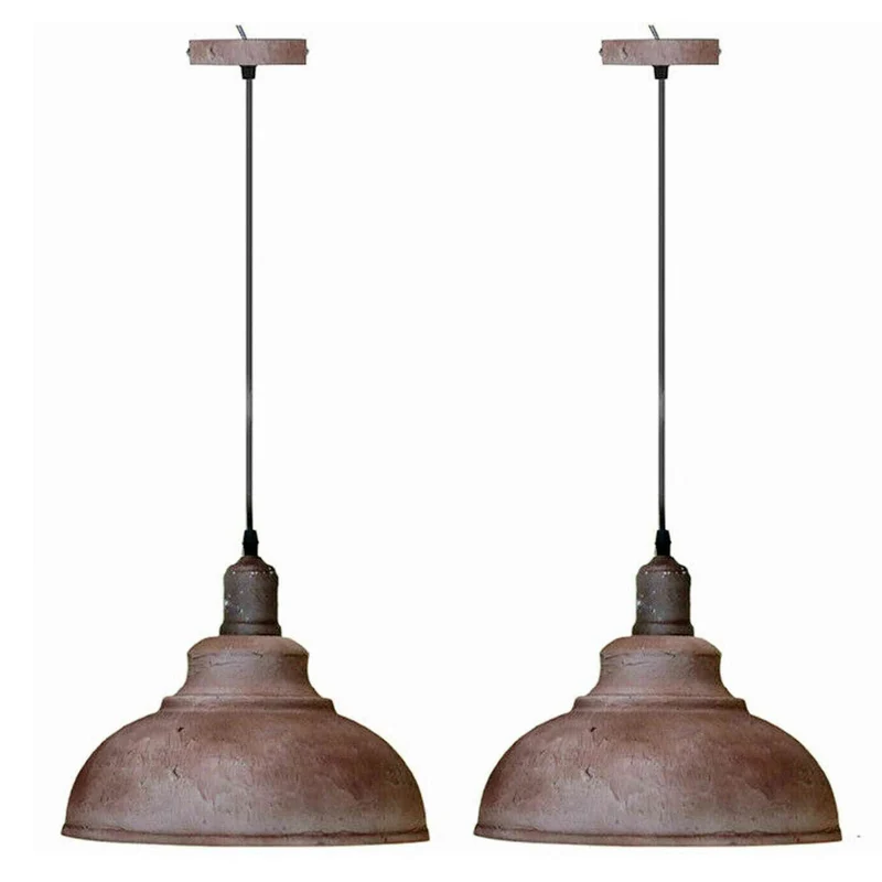 2er Set Werkstattpendel Vintage – Industrie Hängelampe Küche | Ø29cm | E27 ~3671