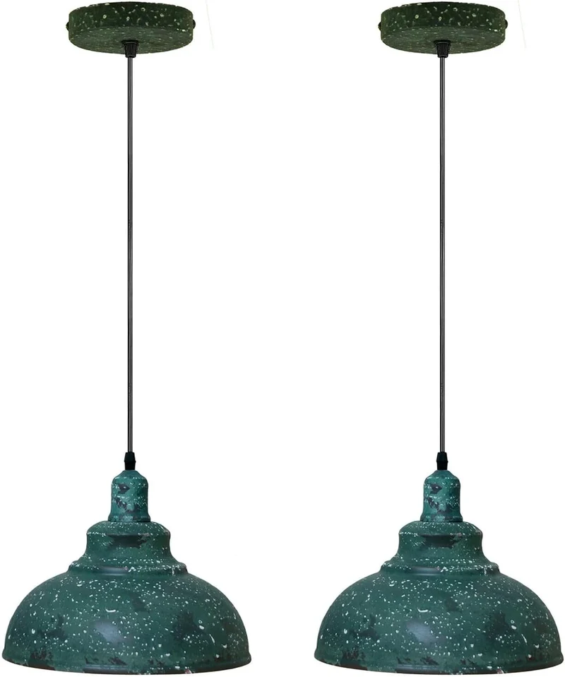 2er Set Werkstattpendel Vintage – Industrie Hängelampe Küche | Ø29cm | E27 ~3671