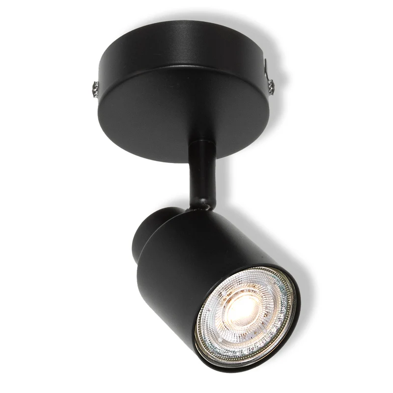 OSRAM 1-Punkt LED Spot PRIMAL Round, Leuchte, 1xGU10, Schwarz