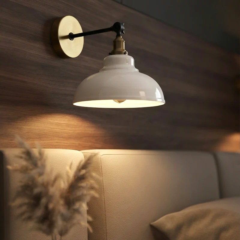 Verstellbare Wandleuchte – Vintage Werkstattlampe Industrie Wandlampe | Ø 29cm | E27 ~4060