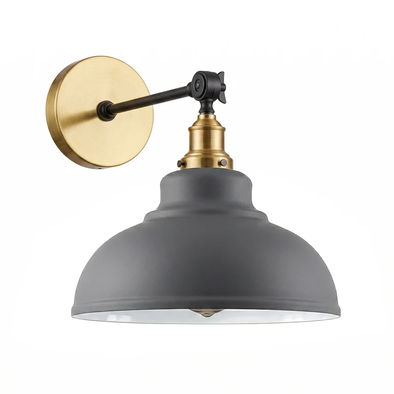 Verstellbare Wandleuchte – Vintage Werkstattlampe Industrie Wandlampe | Ø 29cm | E27 ~4060
