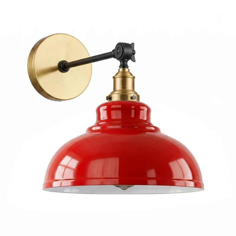 Verstellbare Wandleuchte – Vintage Werkstattlampe Industrie Wandlampe | Ø 29cm | E27 ~4060