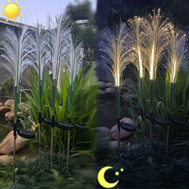 ReedGlow | Solar-Schilfrohr Leuchte mit Farbwechsel