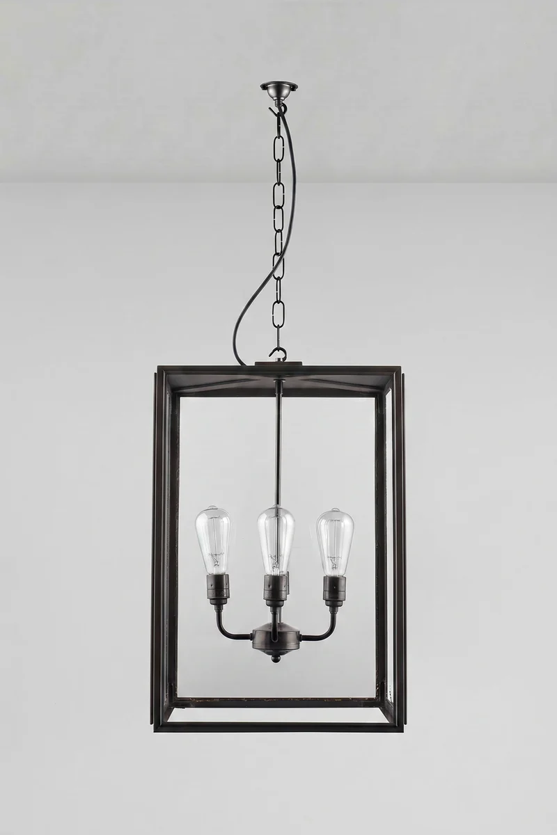 Extra Large Square Pendant, Closed Top