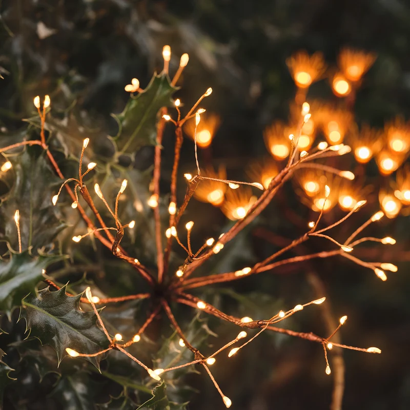 Solar Gartenstecker "Feuerwerk" mit warmweißen LEDs