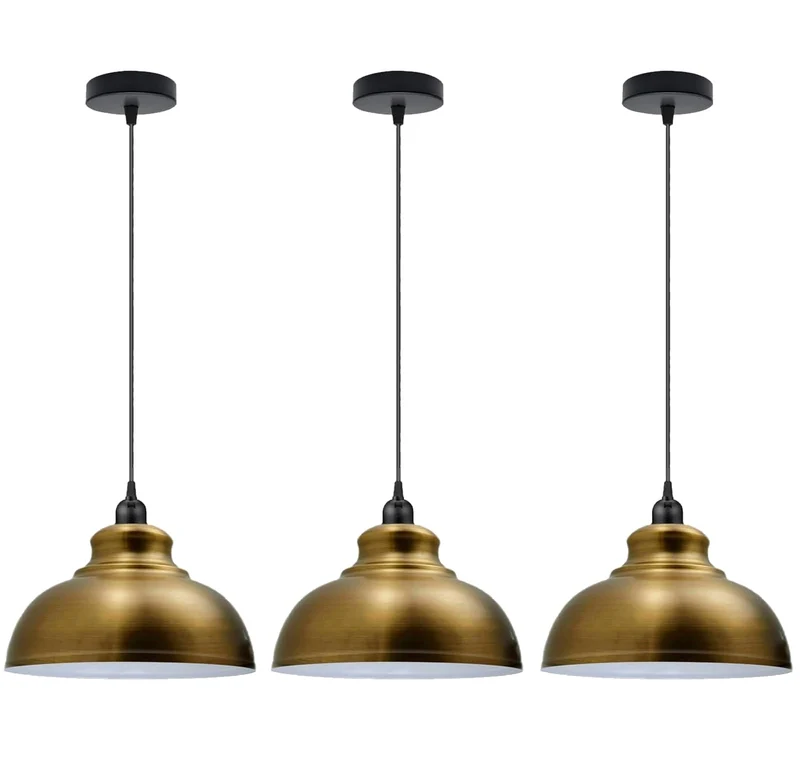 3er Set Hängelampe Emaille Look – Vintage Industrie Pendelleuchte | Ø29cm | E27 ~3430