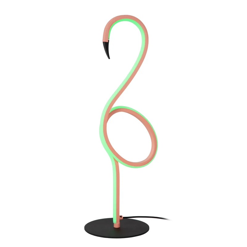 LED-Tischleuchte Flamingo mit RGB-Farbwechsel dimmbar