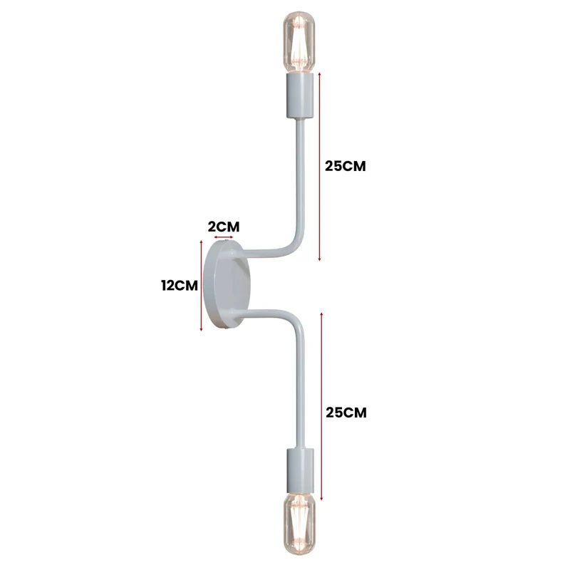 LED Wandlampe Modern Minimalistisch Innen aus Metall ~ 3363