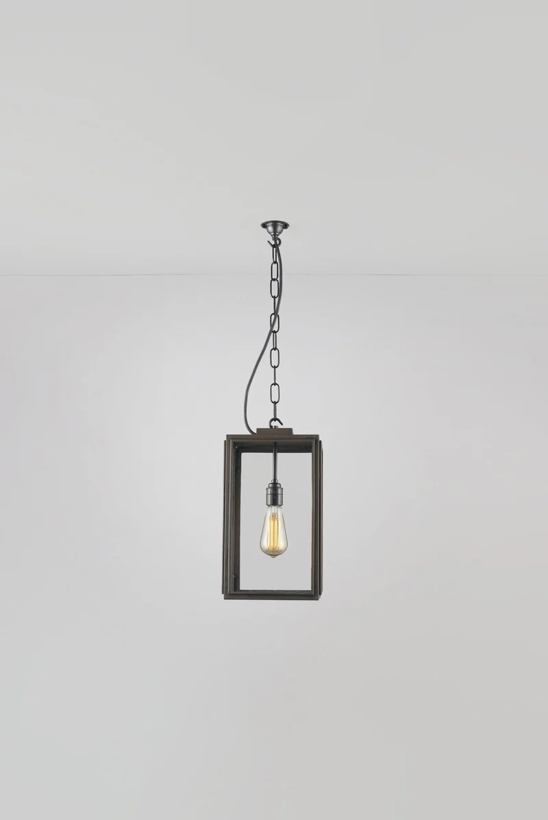 Small Square Pendant, Closed Top
