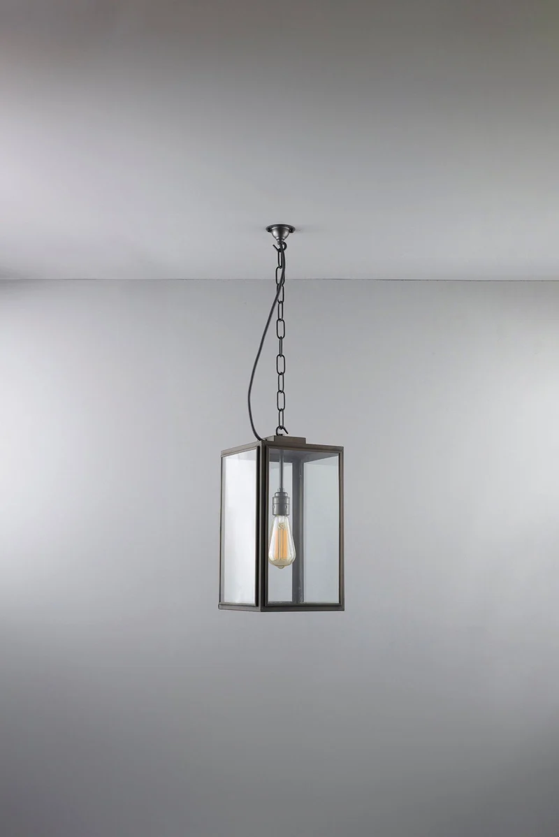Small Square Pendant, Closed Top