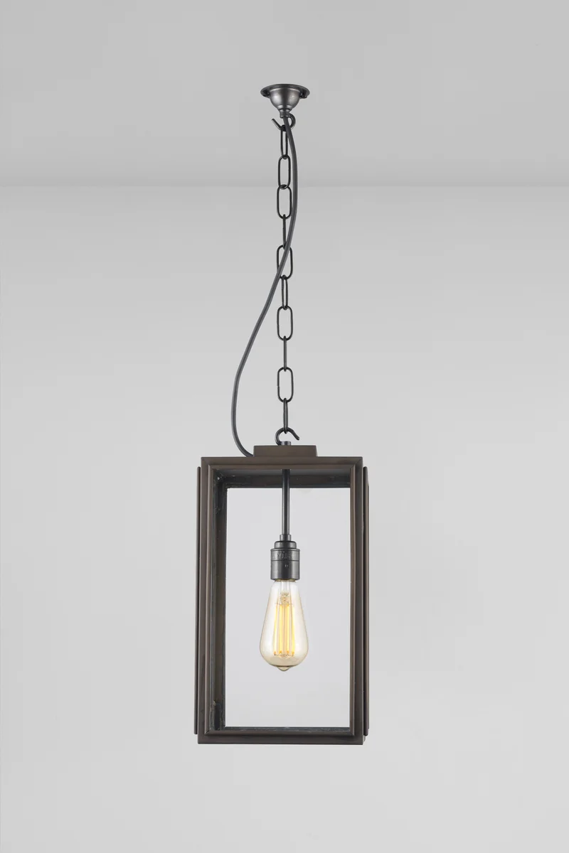 Small Square Pendant, Closed Top