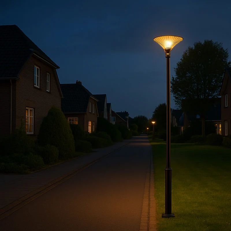 LED Parklaterne/ Straßenlaterne Schmiede | Ø76mm | E27 Fassung | IP65 – Spritzwassergeschützt | Schwarz