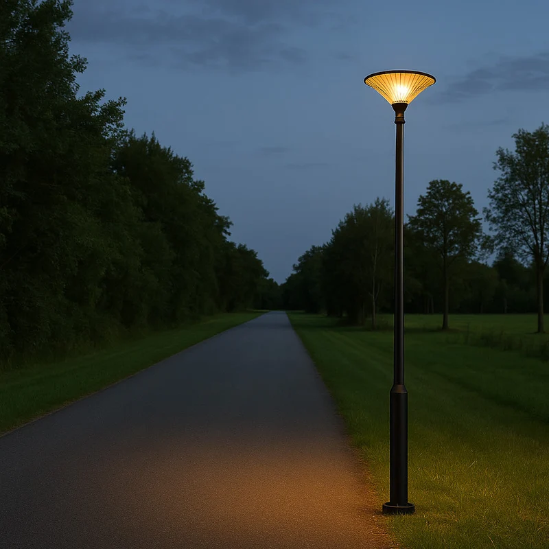 LED Parklaterne/ Straßenlaterne Schmiede | Ø76mm | E27 Fassung | IP65 – Spritzwassergeschützt | Schwarz