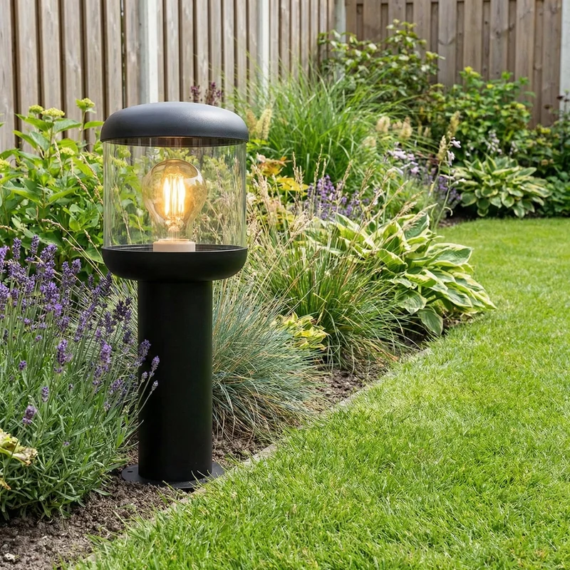 Stehende Außenlampe 35cm | E27 | Frina | Schwarz | Dimmbar