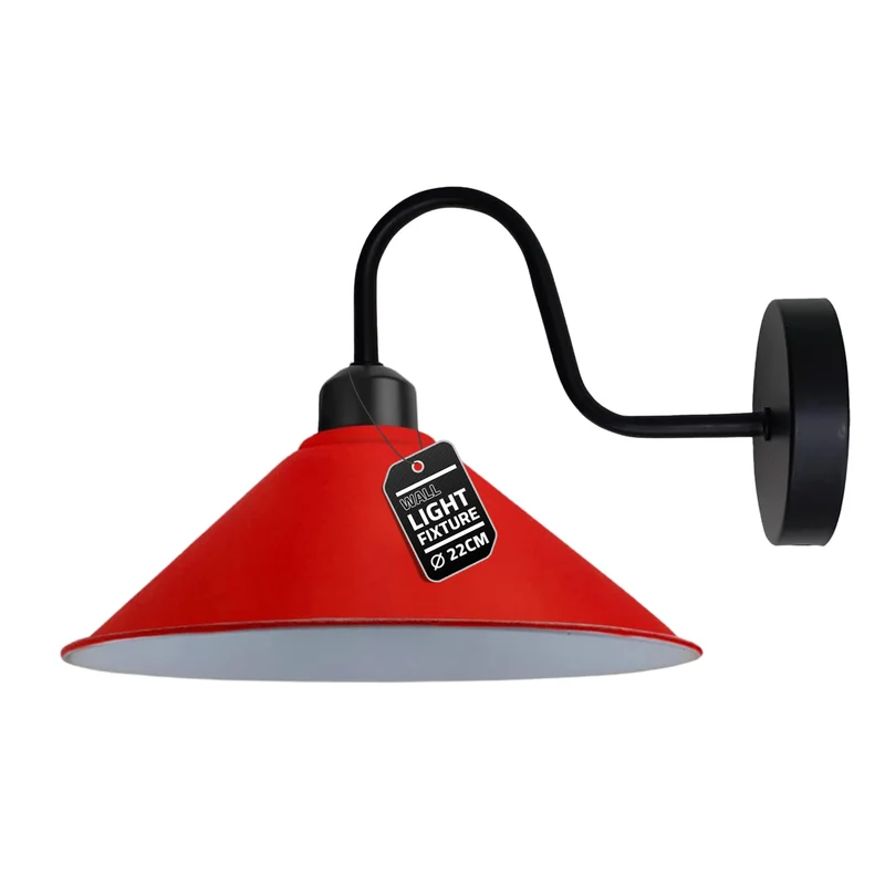 Vintage Wandlampe Industrial Design, Metallschirm für Loft~ 3334