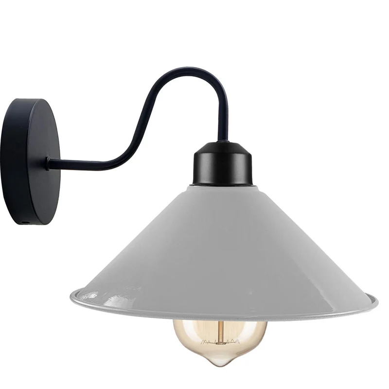 Retro Wandleuchte Schwanenhals Metall Industrie E27 - Bunte Farbtöne| Ø 22cm ~ 3333
