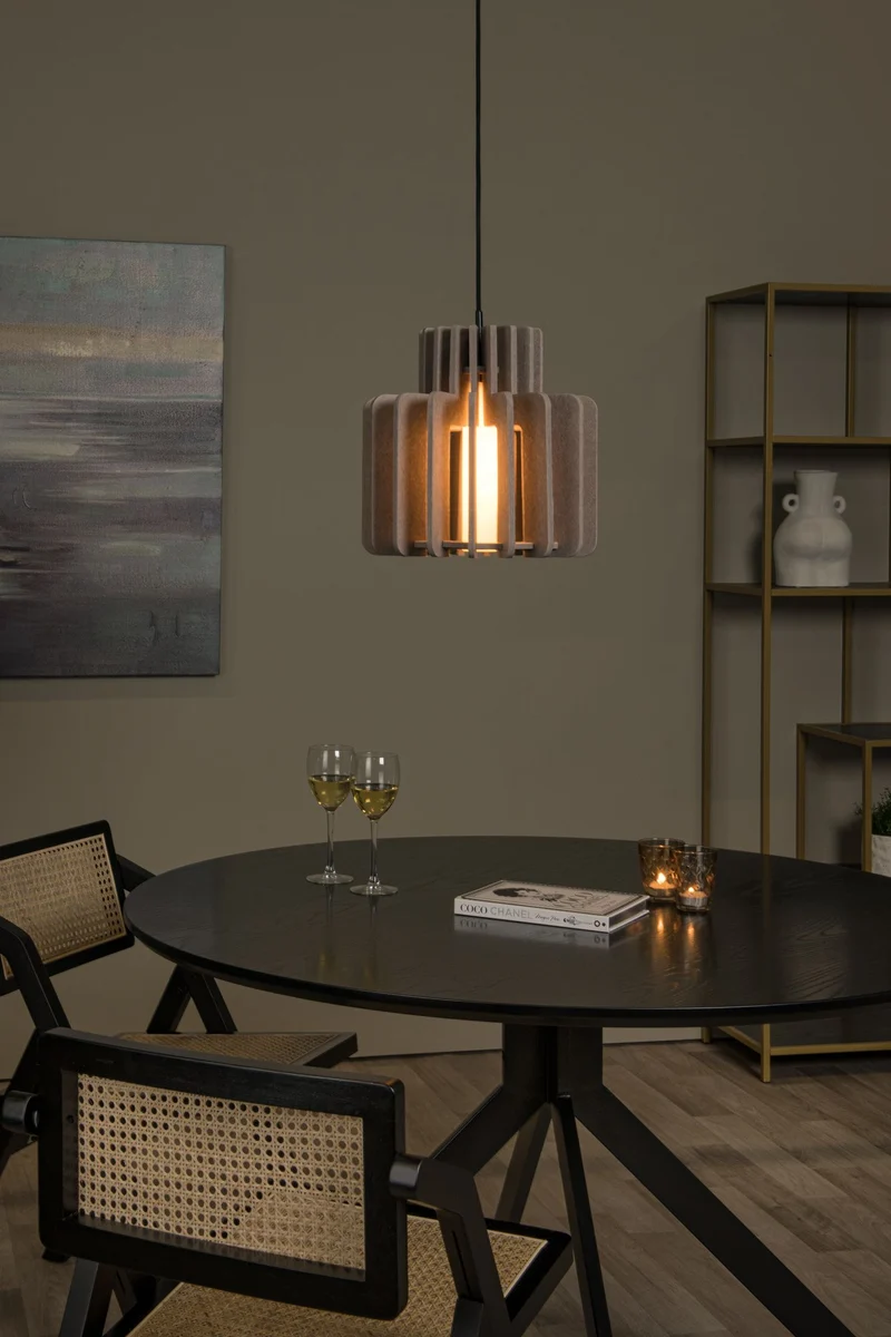Pendelleuchte Rollo mit Glasschirm höhenverstellbar Ø40cm
