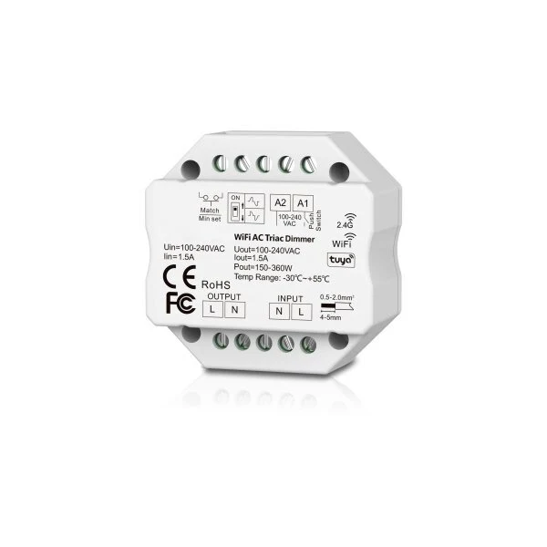 Wi-Fi Smart Einbaudimmer | 230-240V | Android/IOS