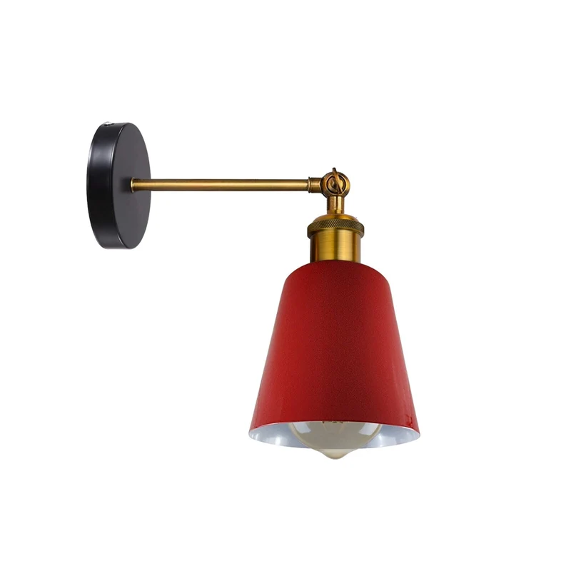 Retro Wandleuchte Konisch Messing Verstellbar E27 ~3316