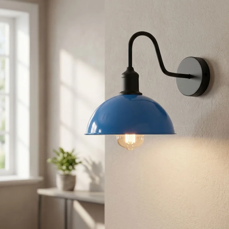 Vintage Farmhouse Wandleuchte – Industrie Barn Light Innen | Ø21 cm | E27 ~3313