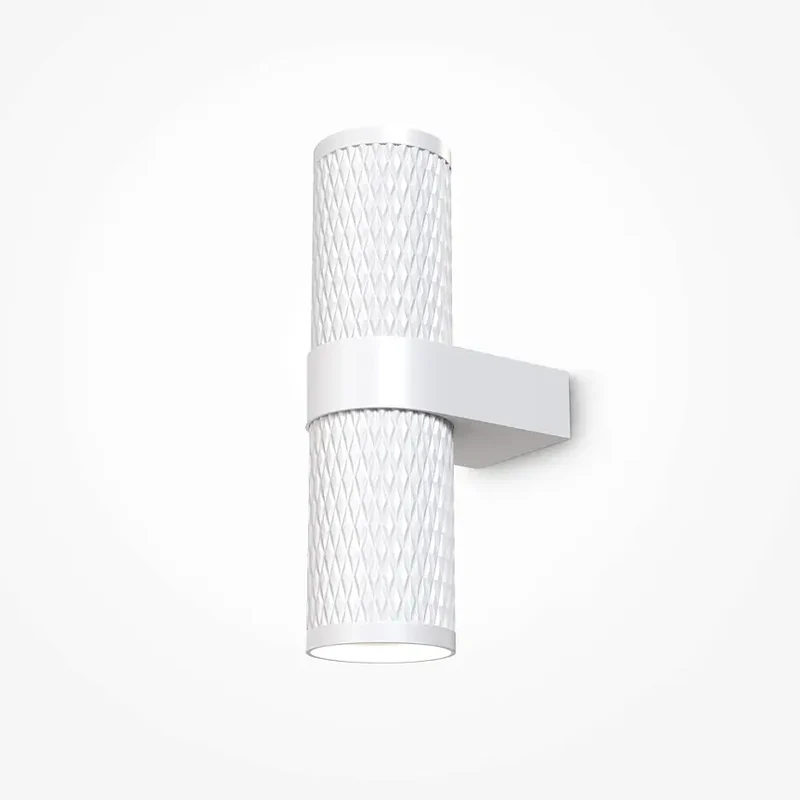 Wandleuchte – Weißes Aluminium, 2× GU10 Fassung, 10 W Leistung - Focus Design | Maytoni