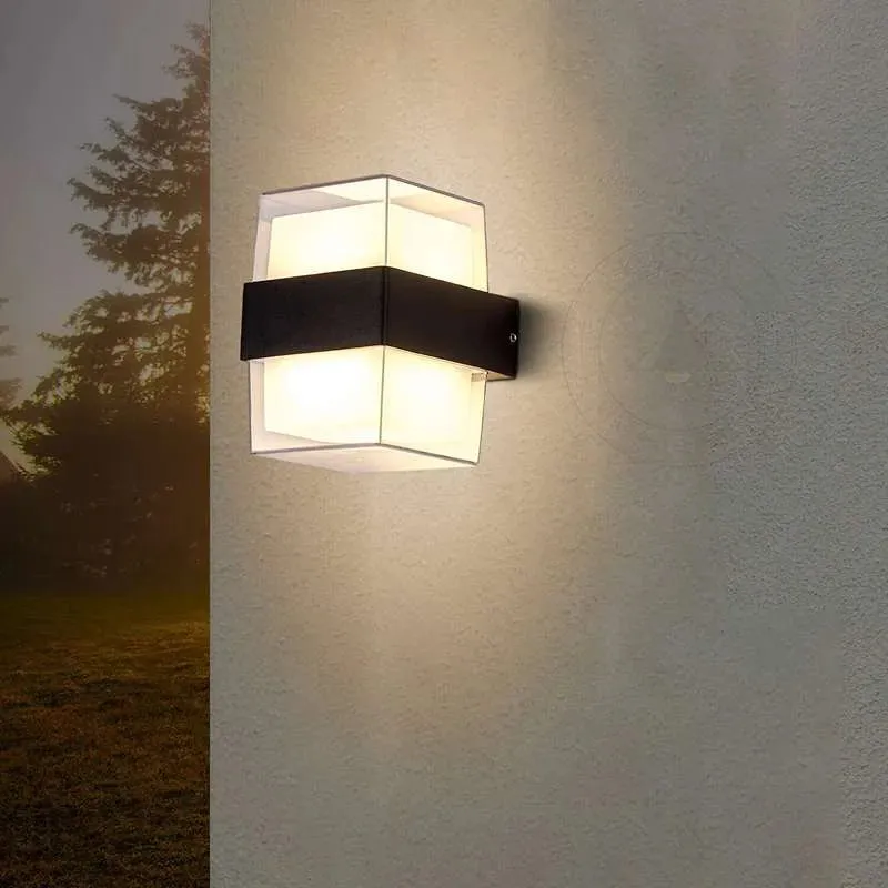 12W LED Außenwandleuchte Up Down IP54 Quader ~3388