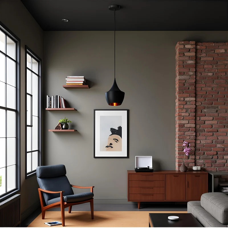 Pendelleuchte Schwarz/Gold - Modern & Einstellbar ~3447