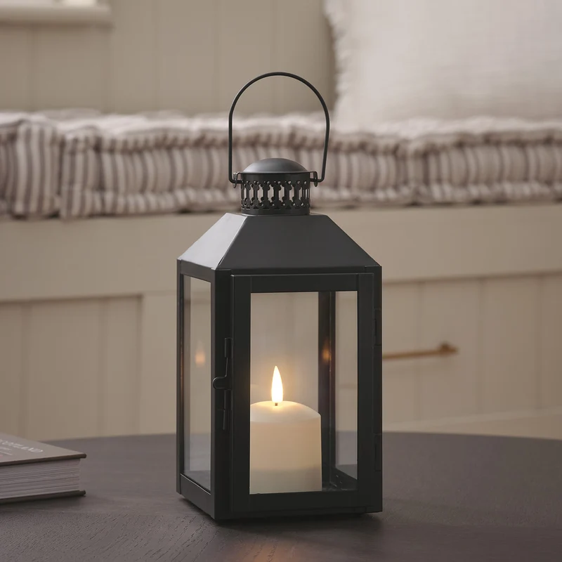 2er Set Metall-Laternen mit TruGlow® LED-Kerzen, Fernbedienung & Timer