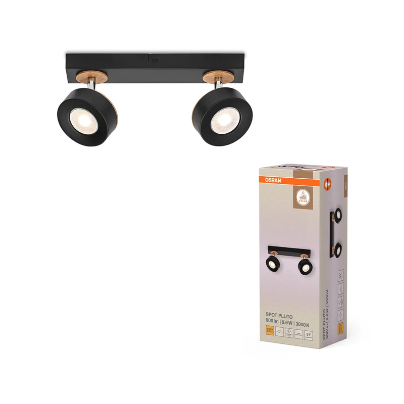 OSRAM DECOR SPOT PLUTO Deckenleuchte, 9,6W, 615lm, schwarz