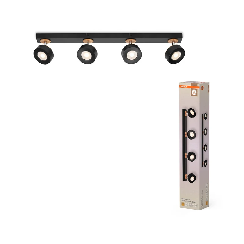 OSRAM DECOR SPOT PLUTO Deckenleuchte, 19,2W, 1.250lm, schwarz