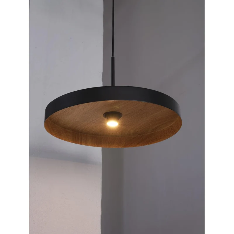 OSRAM DECOR Plate Pendant E27 Pendelleuchte Black Wood