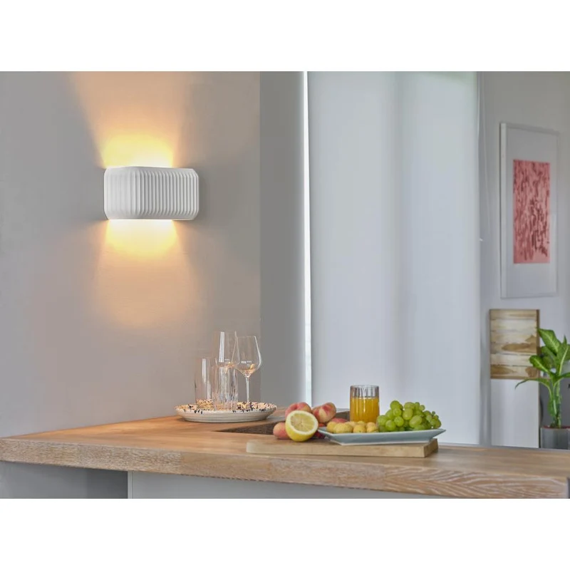 OSRAM DECOR Plaster Routes Wall Wandleuchte 330 2xE27 White