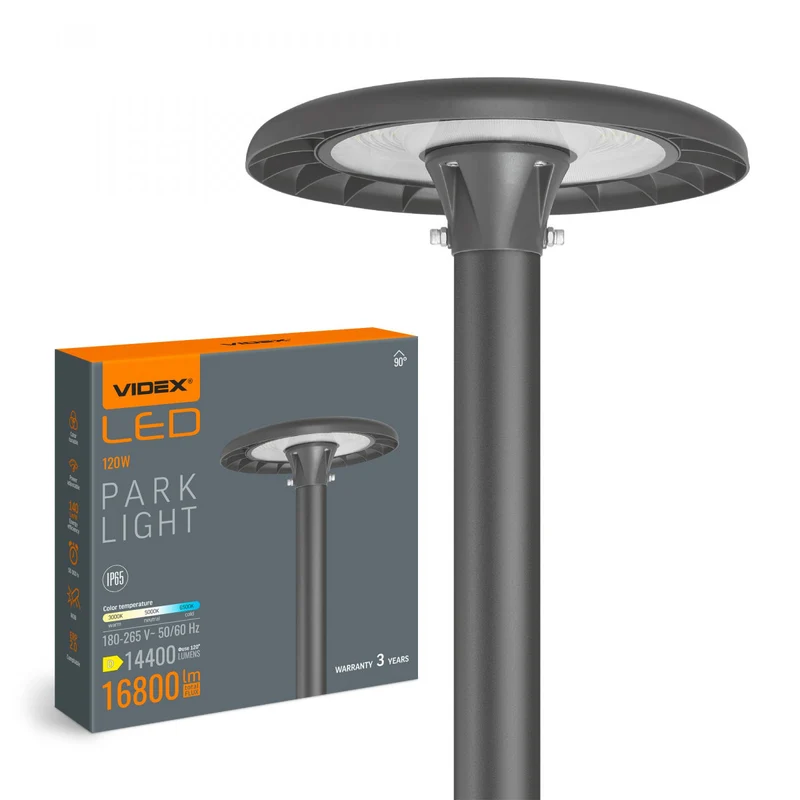 LED Parkleuchte / Straßenlaterne | 80 Watt | CCT - Lichtfarbe | 80W/100W/120W - Wattzahl einstellbar | IP65