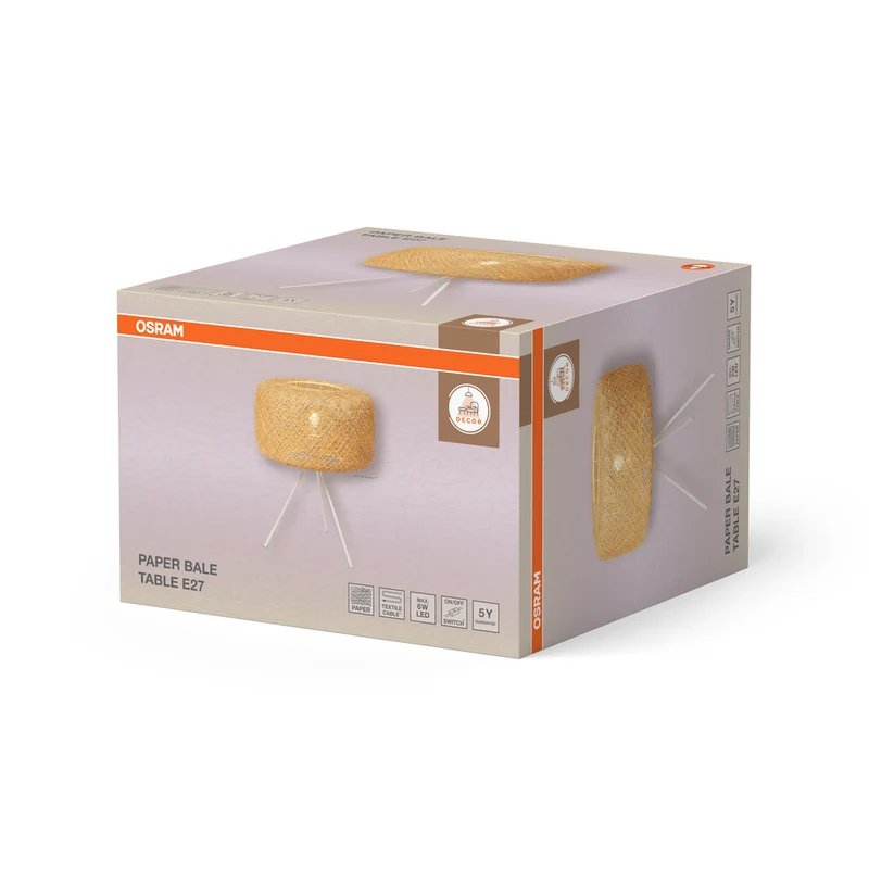 OSRAM DECOR Paper Bale Table Tischleuchte 1xE27 Beige
