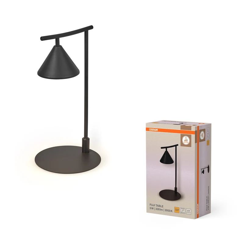 OSRAM DECOR Fuji Table Tischleuchte 5W 930 Black