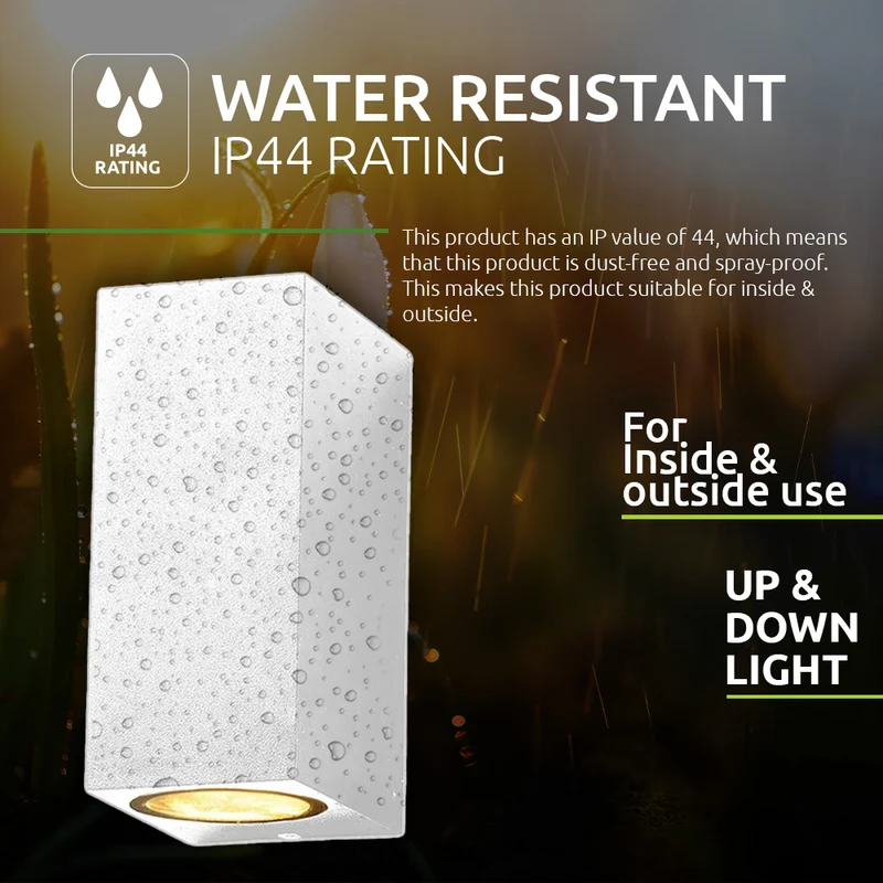 LED-Außenstrahler | San Francisco | IP44 | 2x GU10 | Weiß