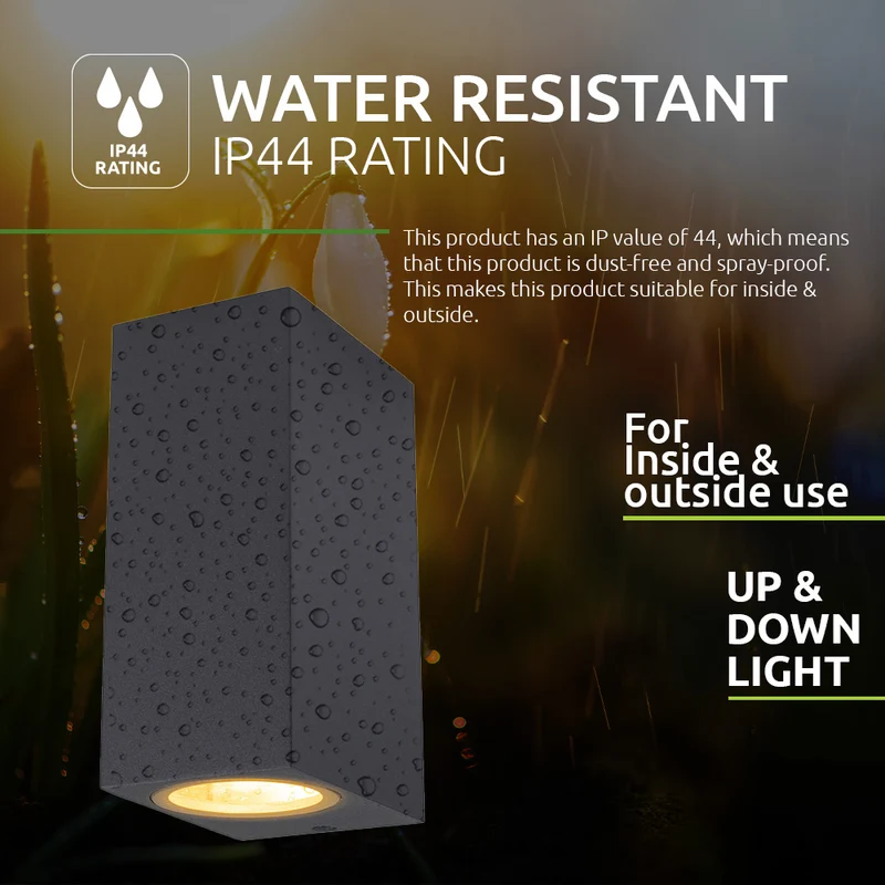 LED-Außenstrahler | San Francisco | IP44 | 2x GU10 | Anthrazit