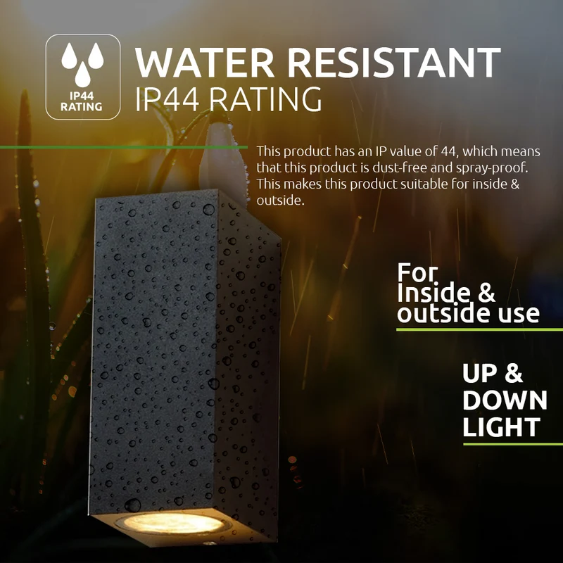 LED-Außenstrahler | San Francisco | IP44 | 2x GU10 | Schwarz