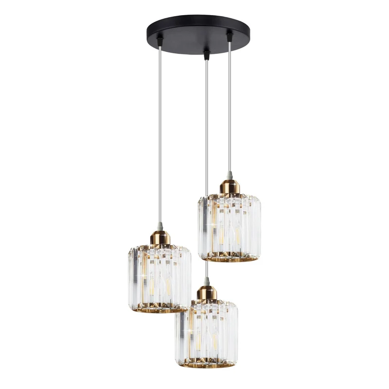 3-Wege Glas Hängelampe für Wohn & Esszimmer - Modern - Pendelleuchte ~ 3245