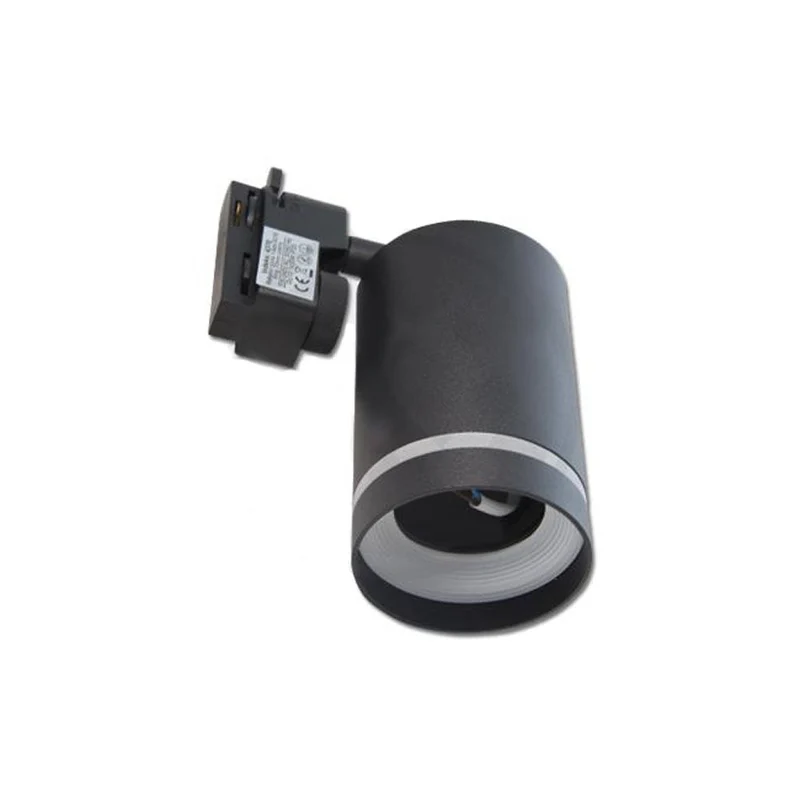 LED 1-Phasen-Schienenstrahler mit GU10-Fassung | Weißer Ring | Schwarz