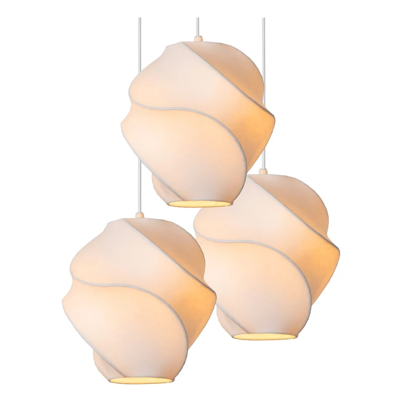 Pendelleuchte La Vague 3-flammig Weiß höhenverstellbar