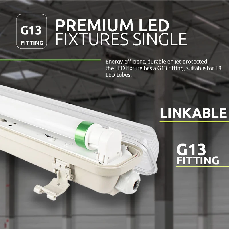 LED-Leuchtstofflampe | 60cm | IP65 wasserdicht | Für einzelne LED-Leuchtstoffröhre| High serie